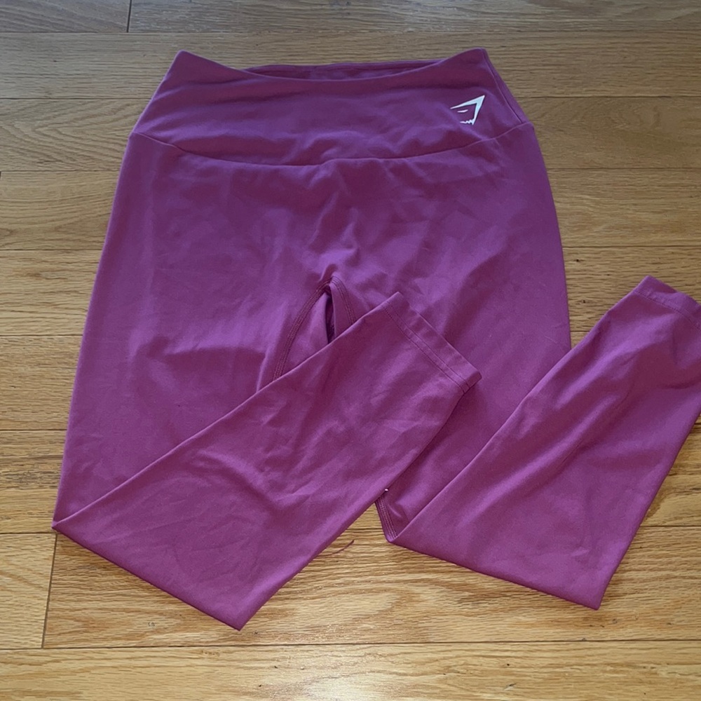 Gymshark Leggings; 7/8 length; Pink; Sz M